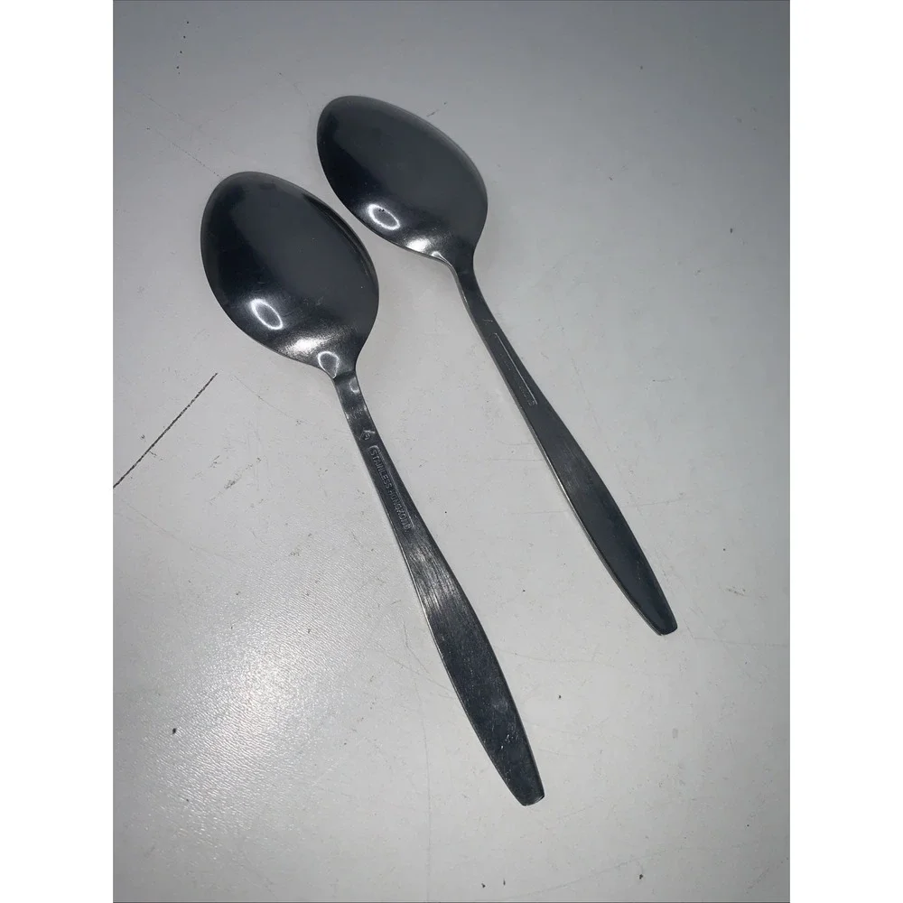 Hong Kong Stainless Atomic 2 Star Design Tea Spoons 2